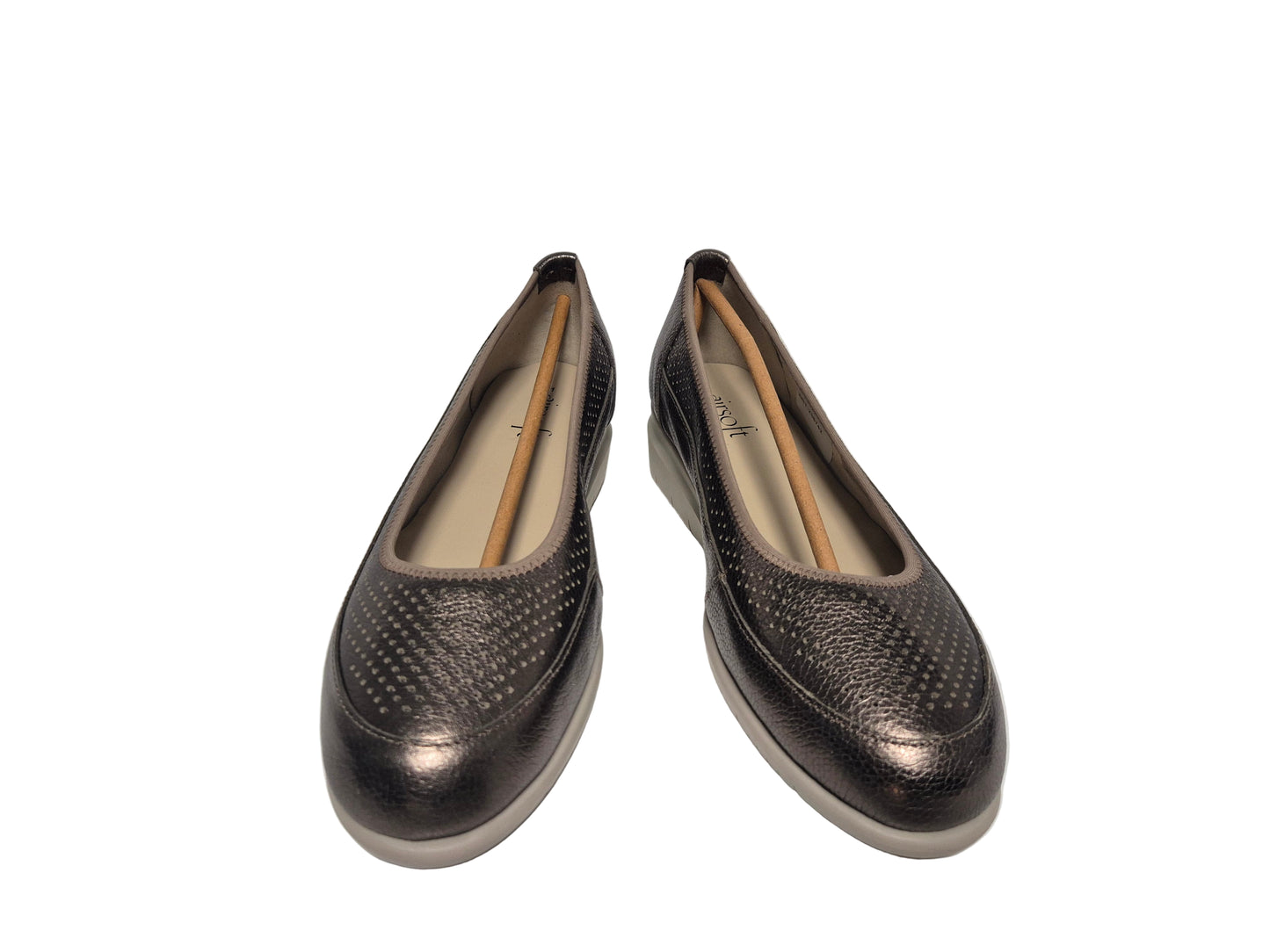 airsoft comfort+ Slipper Ballerinas Keilabsatz, bronze, Gr. 41