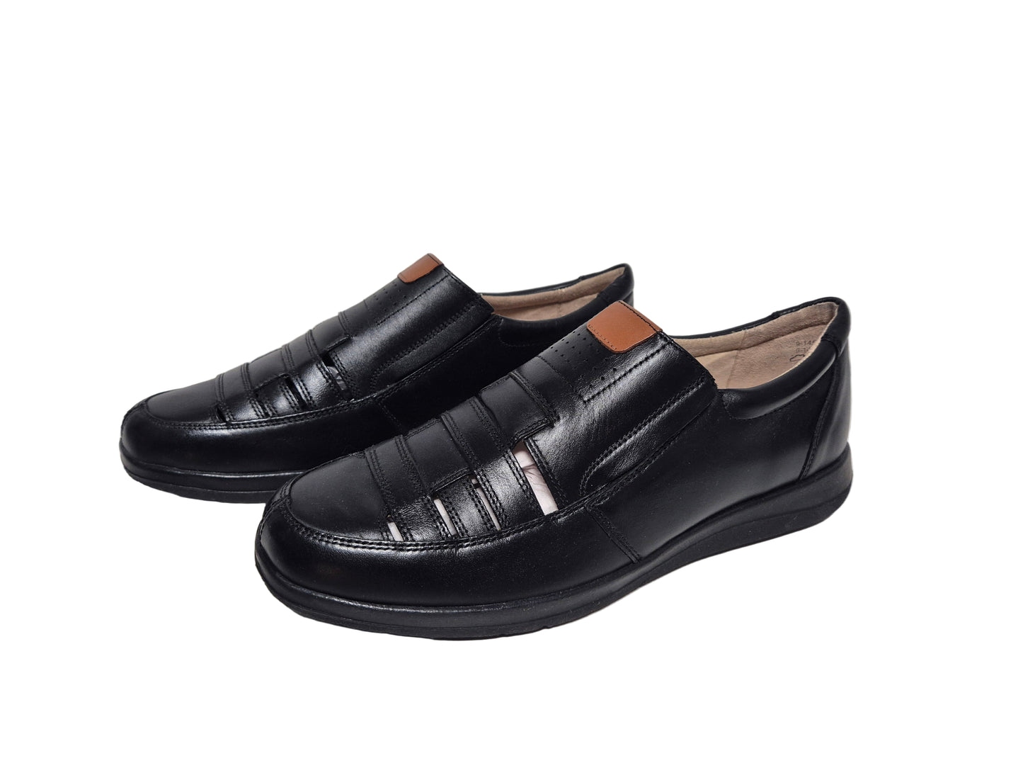 Caprice Slipper Halbschuh Leder, schwarz, Gr. 41