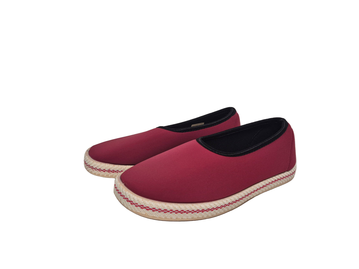 Halbschuhe Schlupfschuhe Slipper aus Textil rot Gr. 36