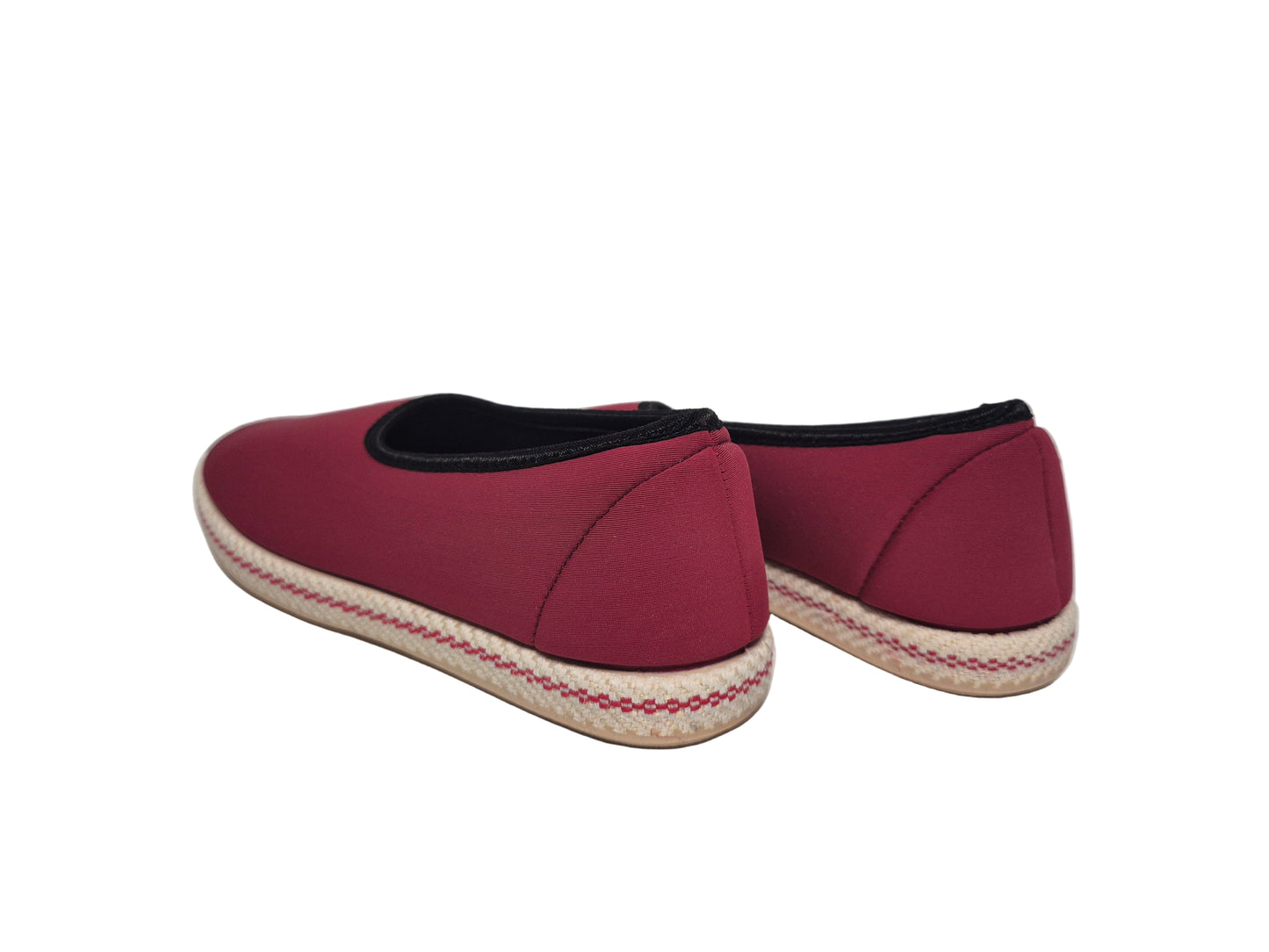 Halbschuhe Schlupfschuhe Slipper aus Textil rot Gr. 36