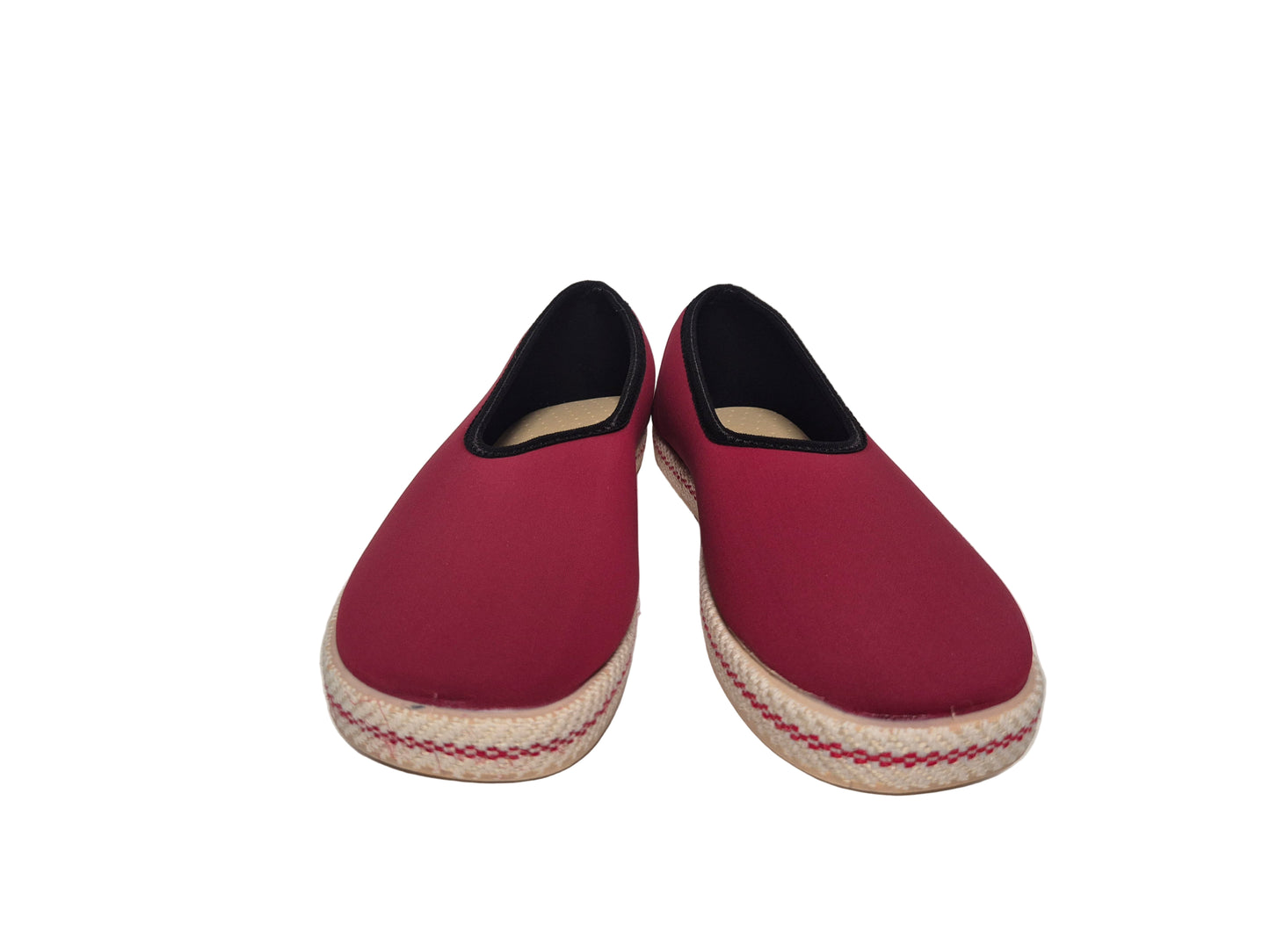 Halbschuhe Schlupfschuhe Slipper aus Textil rot Gr. 36