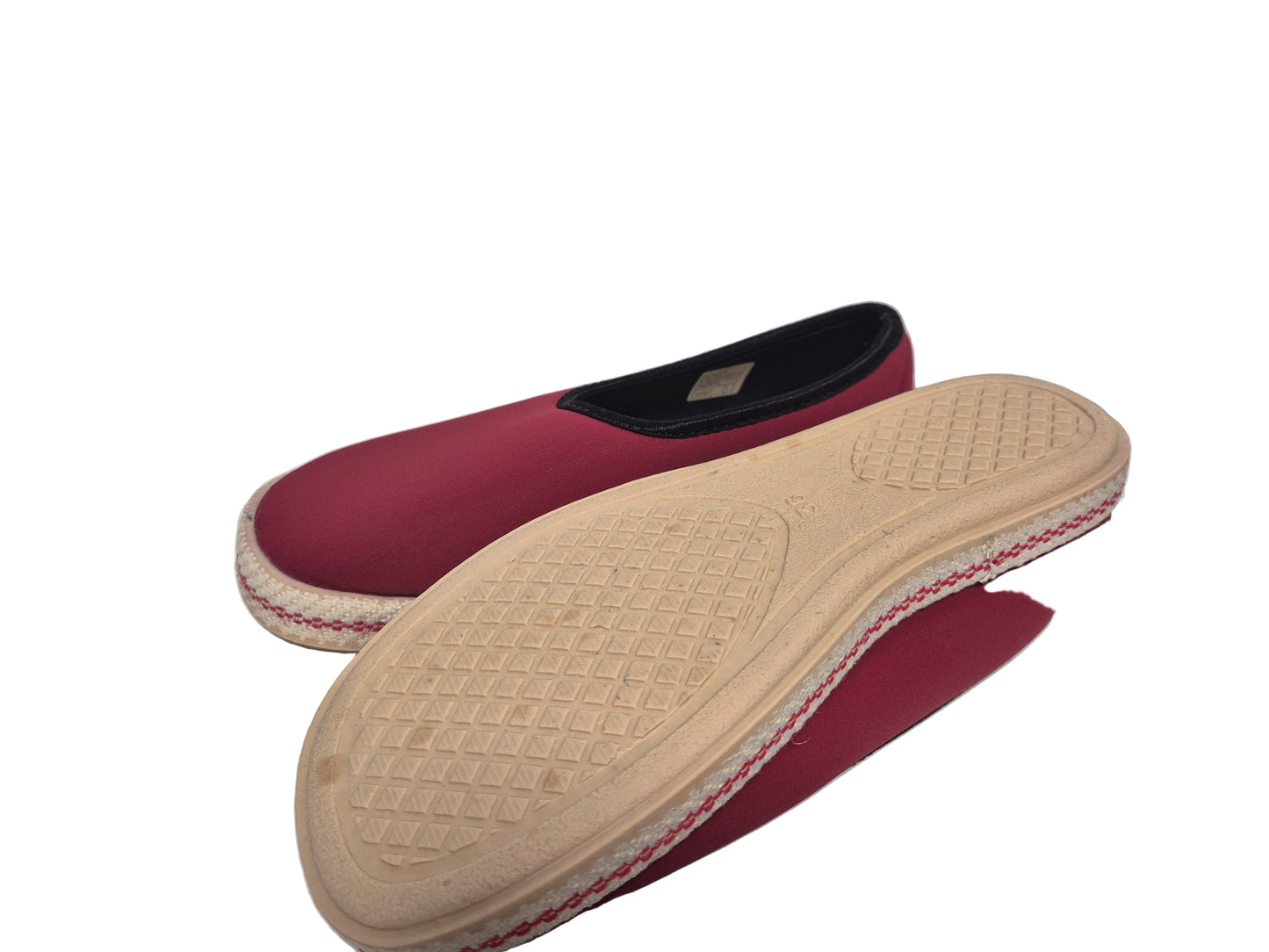 Halbschuhe Schlupfschuhe Slipper aus Textil rot Gr. 36