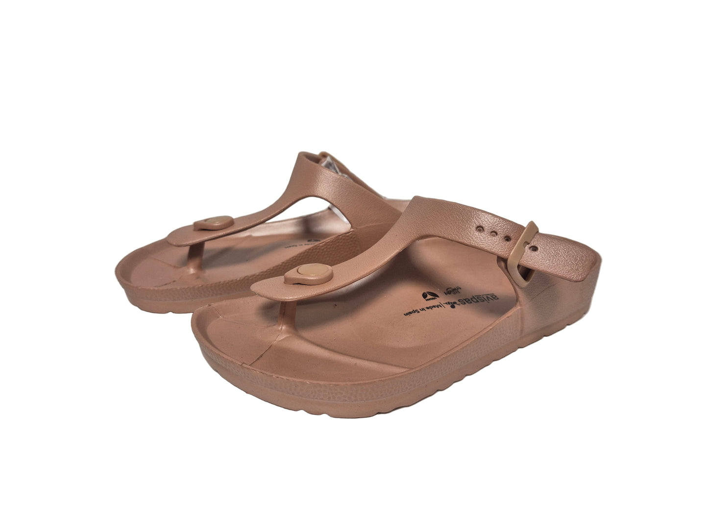 avispas Zehentrenner Badelatschen Pantolette, bronze, Gr. 36