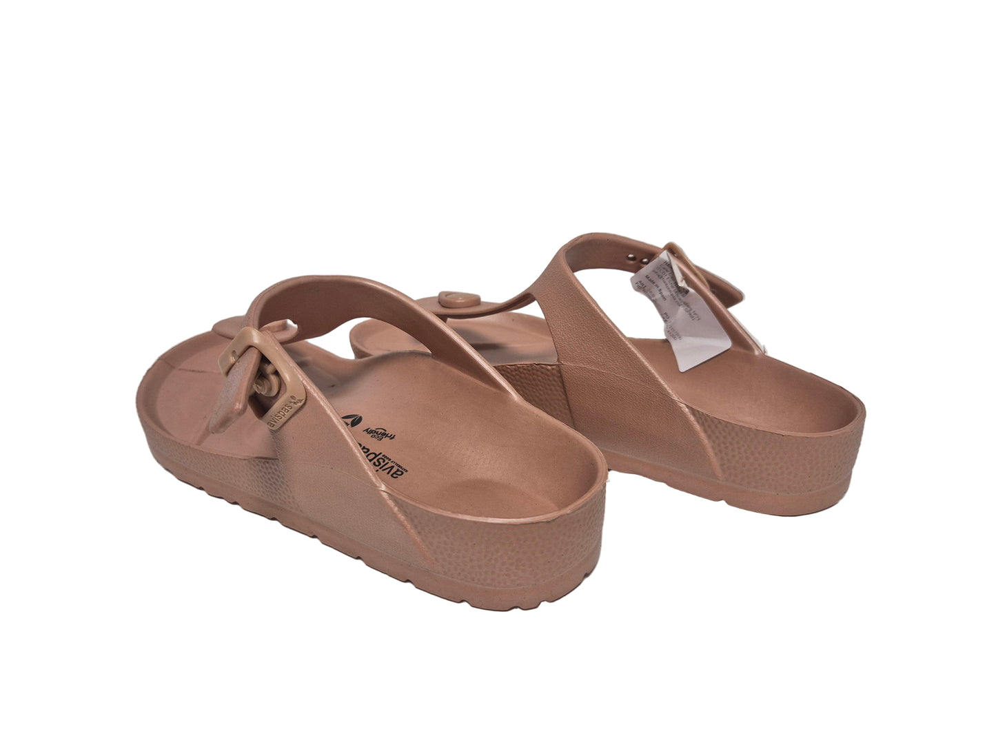 avispas Zehentrenner Badelatschen Pantolette, bronze, Gr. 36