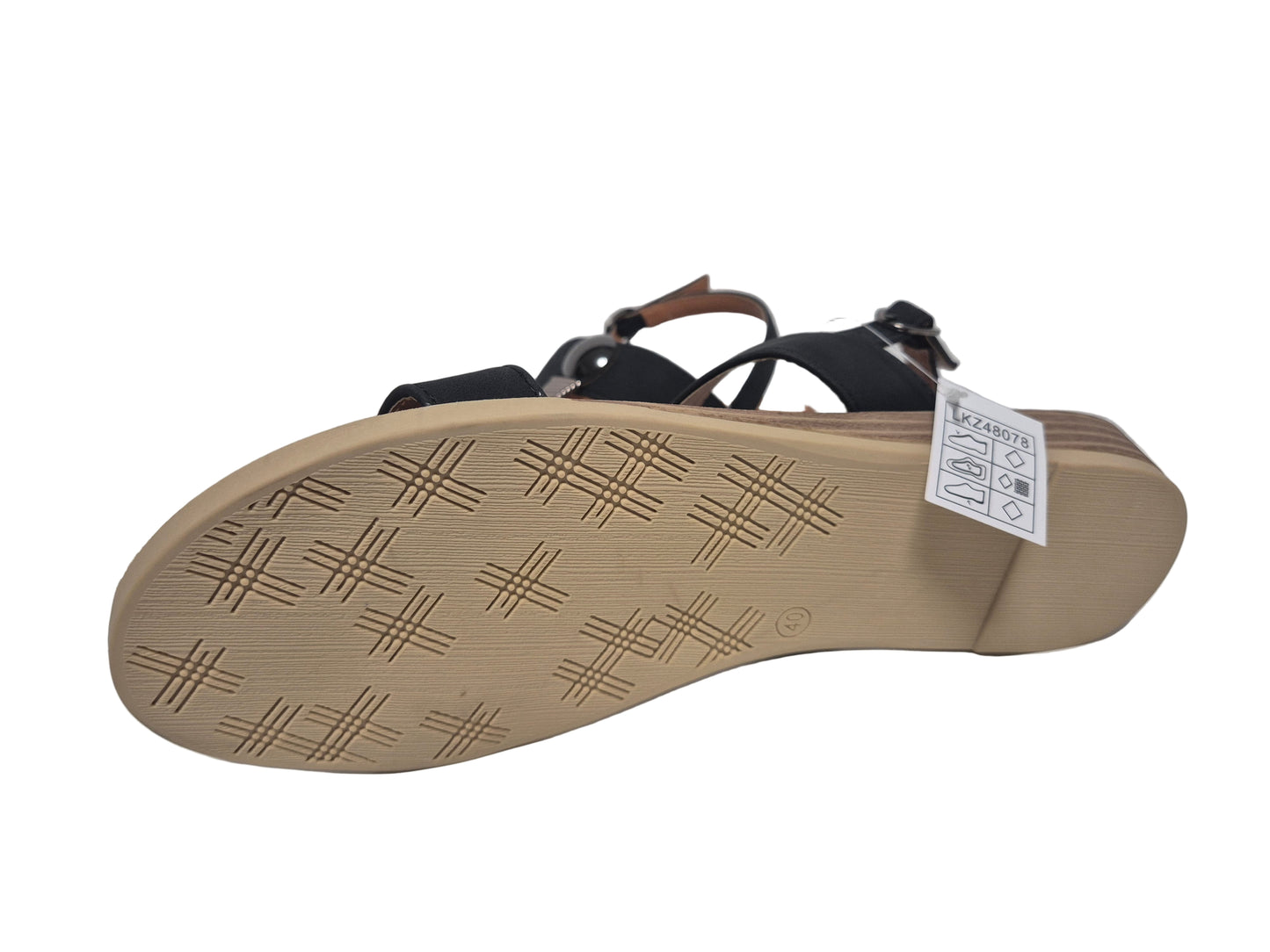 Heine Sandale Keilabsatz, schwarz, Gr. 40