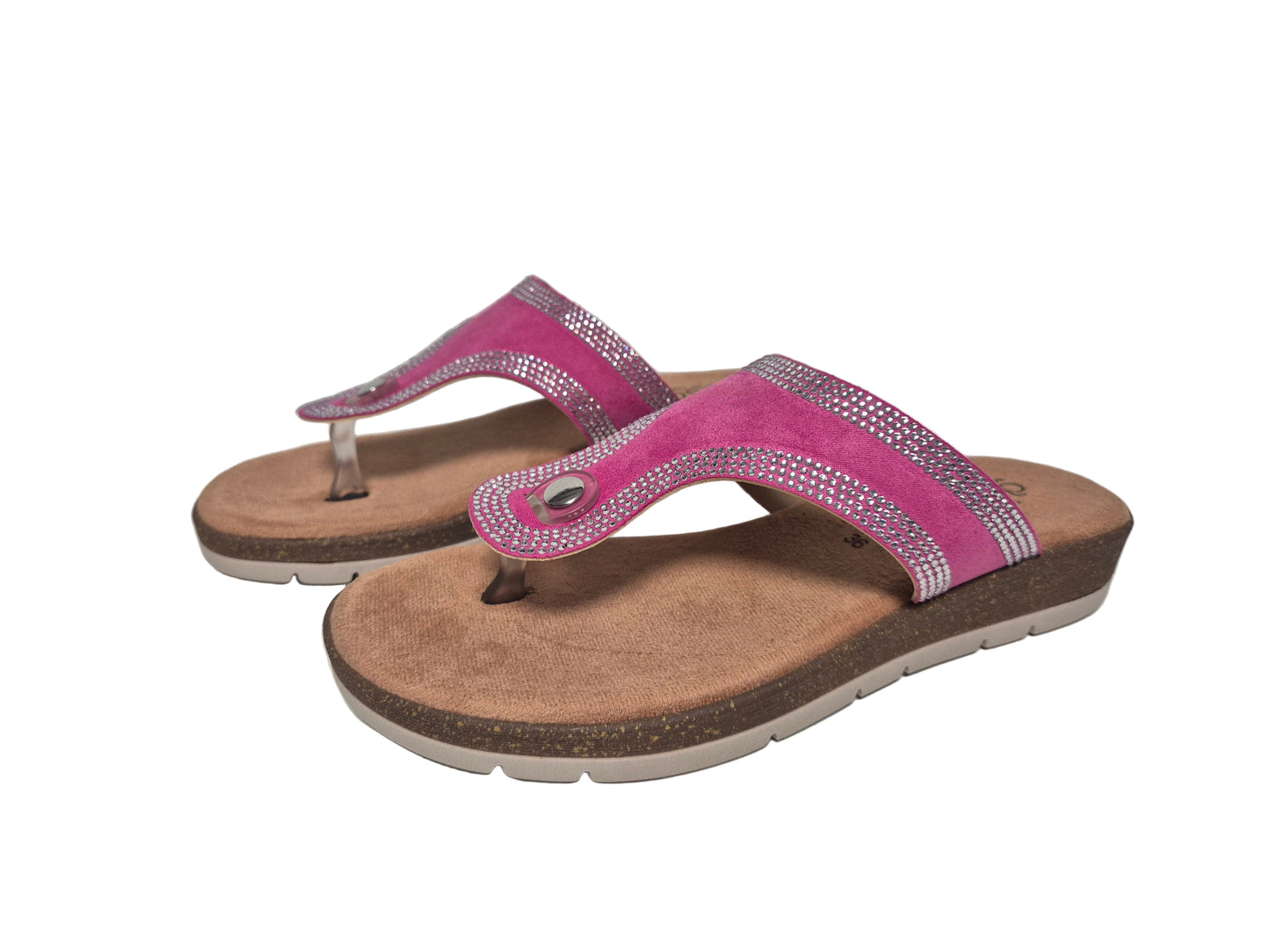 airsoft modern+ Zehentrenner Pantoletten, pink, Gr. 36