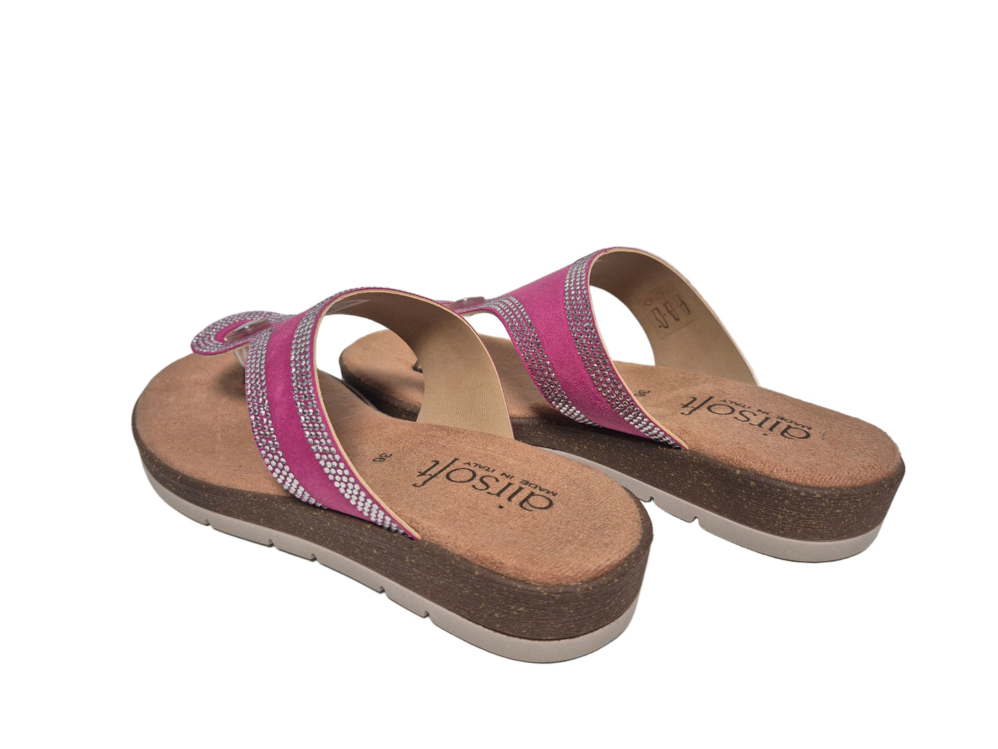 airsoft modern+ Zehentrenner Pantoletten, pink, Gr. 36