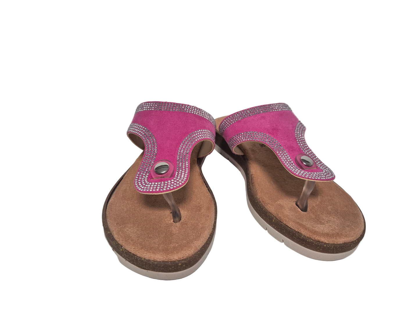 airsoft modern+ Zehentrenner Pantoletten, pink, Gr. 36