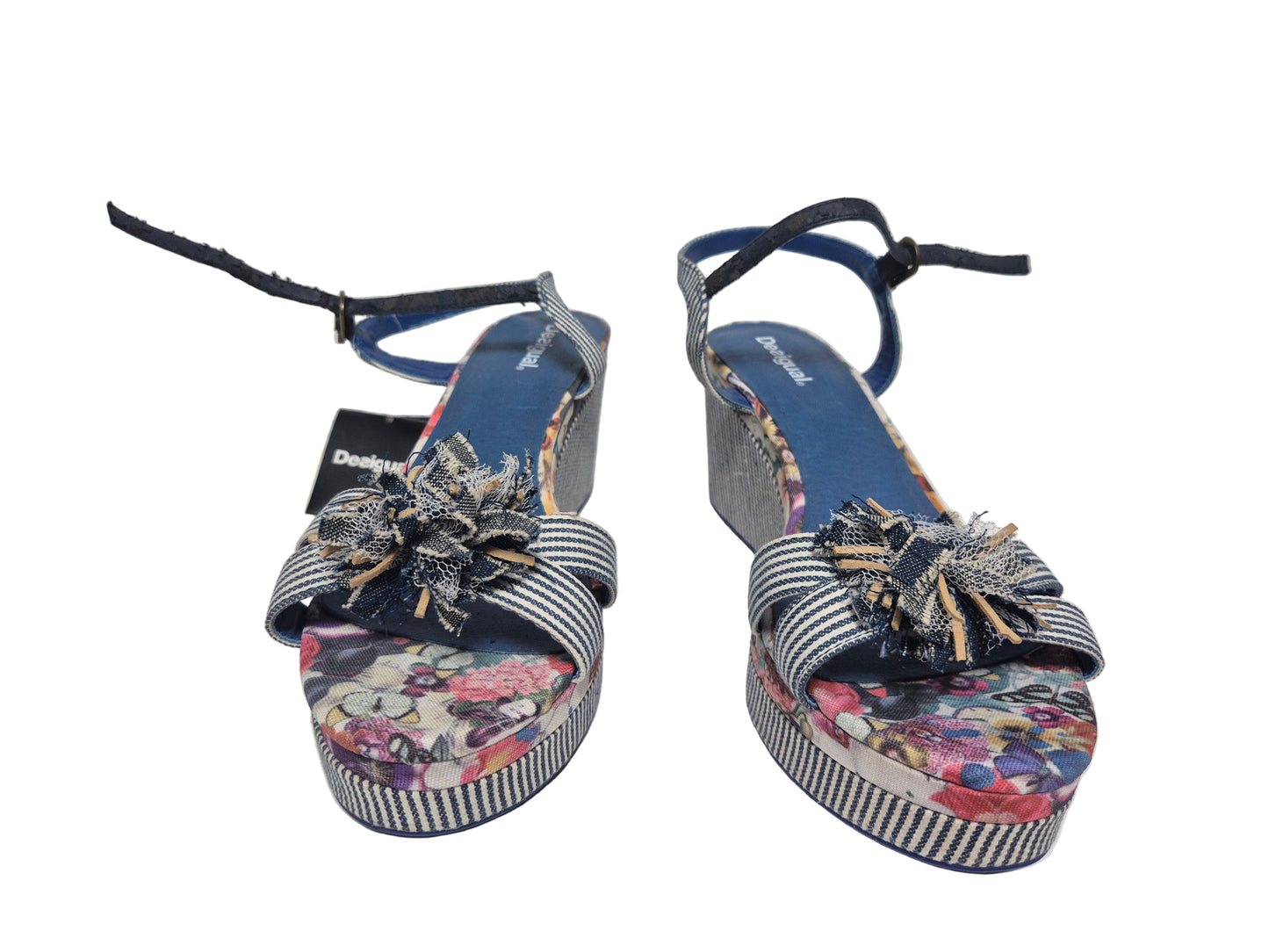 Desigual Keil Wedges Sandale, blau, Gr. 41
