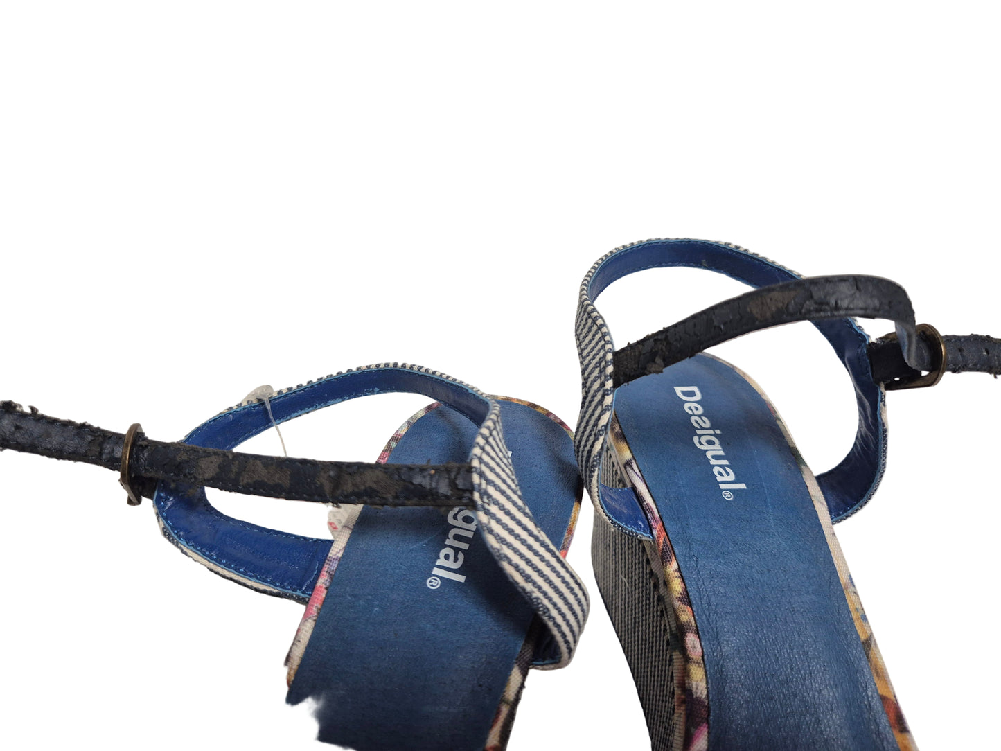 Desigual Keil Wedges Sandale, blau, Gr. 41