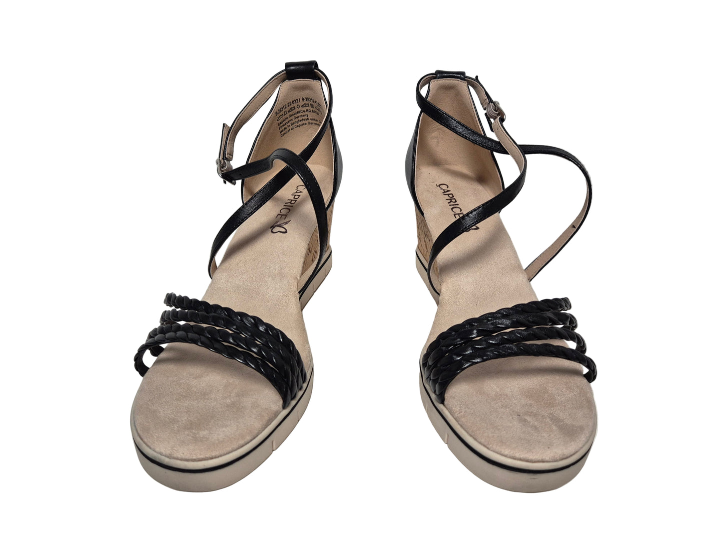 Caprice Keilsandalette, schwarz, Gr. 41