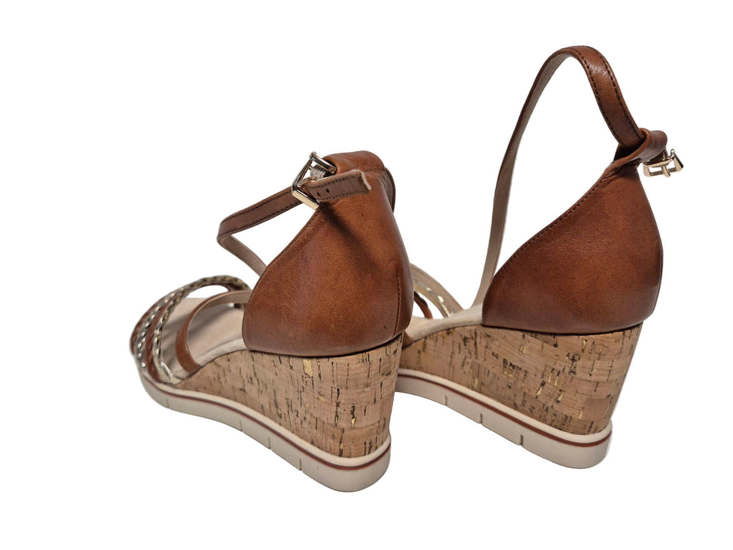 Caprice Keilsandalette, cognac gold, Gr. 39