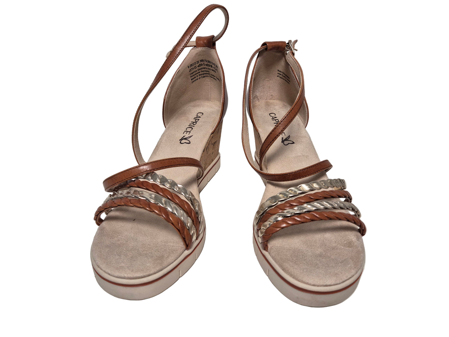 Caprice Keilsandalette, cognac gold, Gr. 39