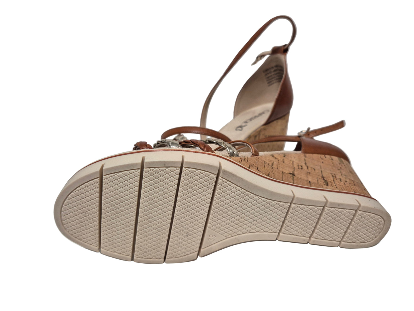 Caprice Keilsandalette, cognac gold, Gr. 39