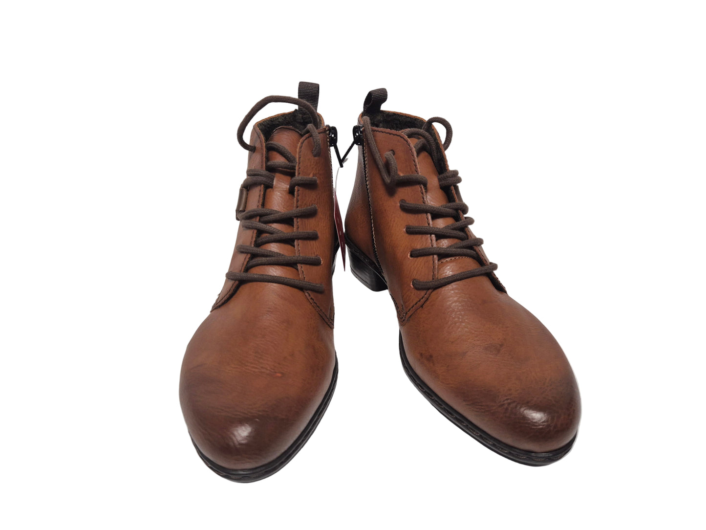 Rieker Schnürstiefelette in elegantem Look, braun, Gr. 38