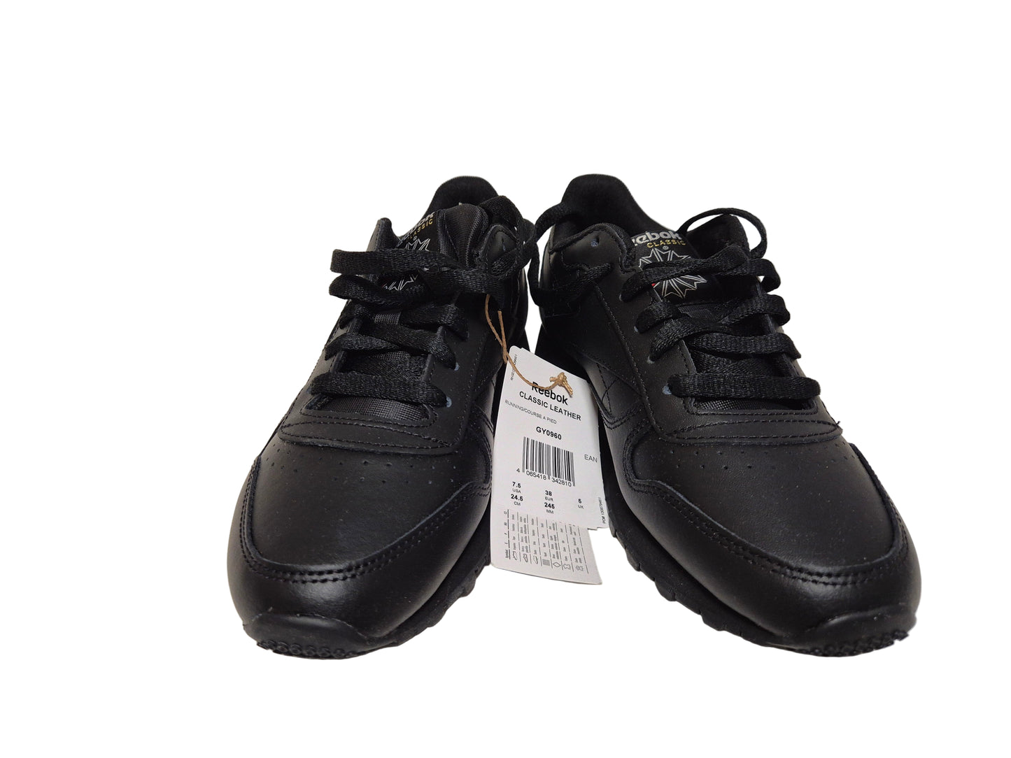 Reebok Classic Leather Sneaker, schwarz, Gr. 38