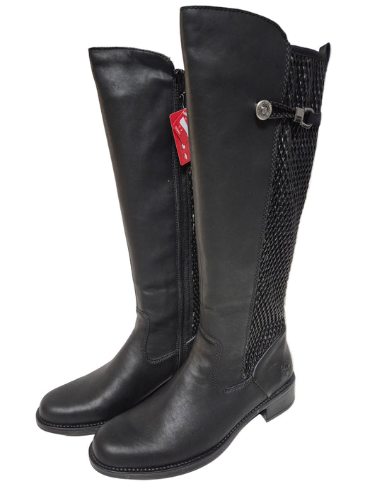 Rieker Stiefel mit Schnallenverzierung, schwarz, Gr. 40