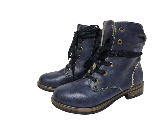 Rieker Winterstiefelette Biker Boots, blau, Gr. 36