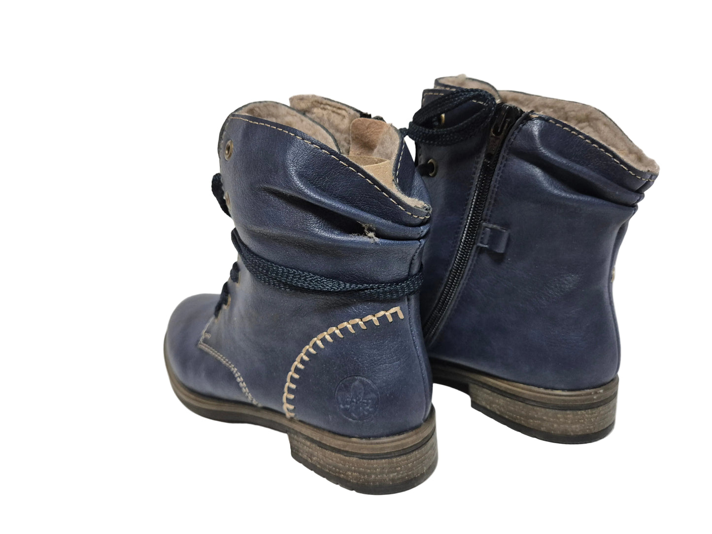 Rieker Winterstiefelette Biker Boots, blau, Gr. 36