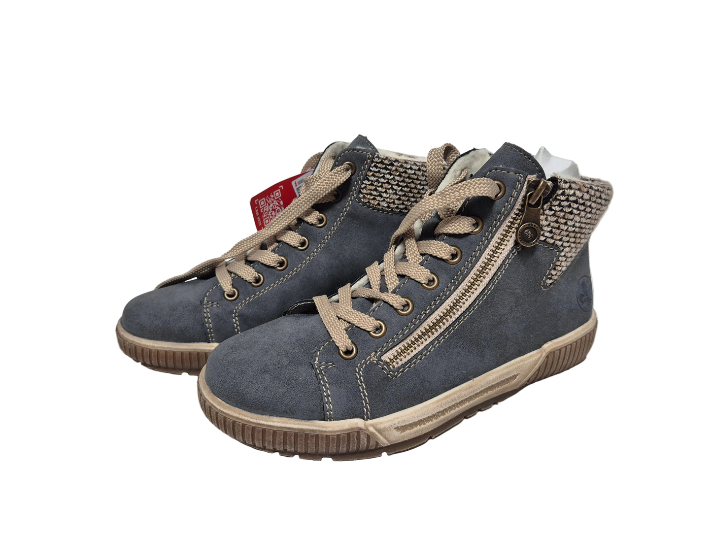 Rieker Winterboots in sportivem Look, blau, Gr. 36