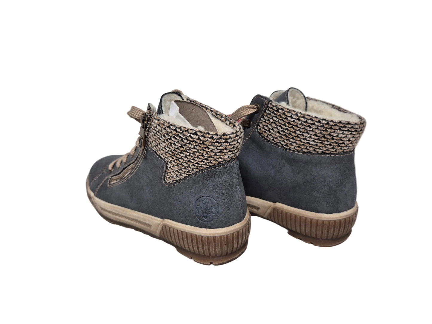 Rieker Winterboots in sportivem Look, blau, Gr. 36