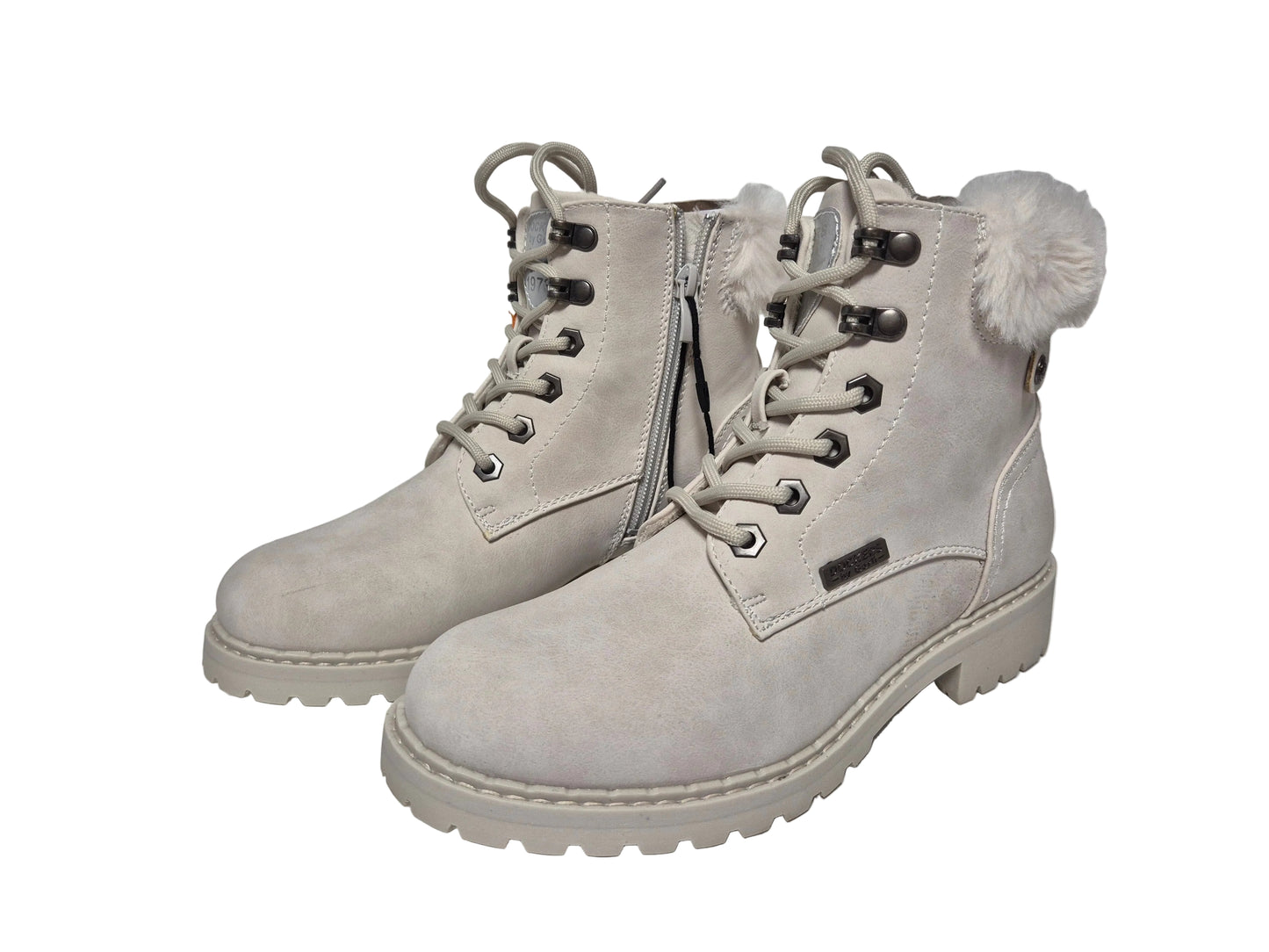 Dockers Stiefelette Schnürboots, Ice Grau, Gr. 37