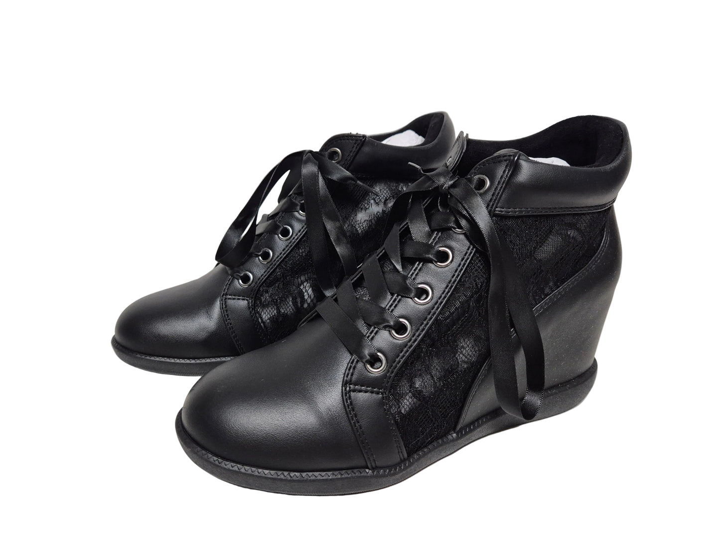 Lascana Stiefeletten Sneaker Keilabsatz, schwarz, Gr. 38