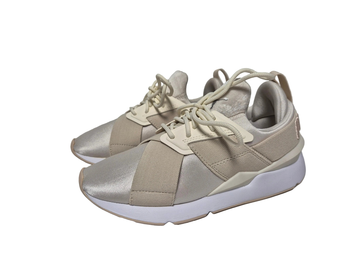 Puma Muse Satin II Wn's Sneaker, beige-weiß, Gr. 37