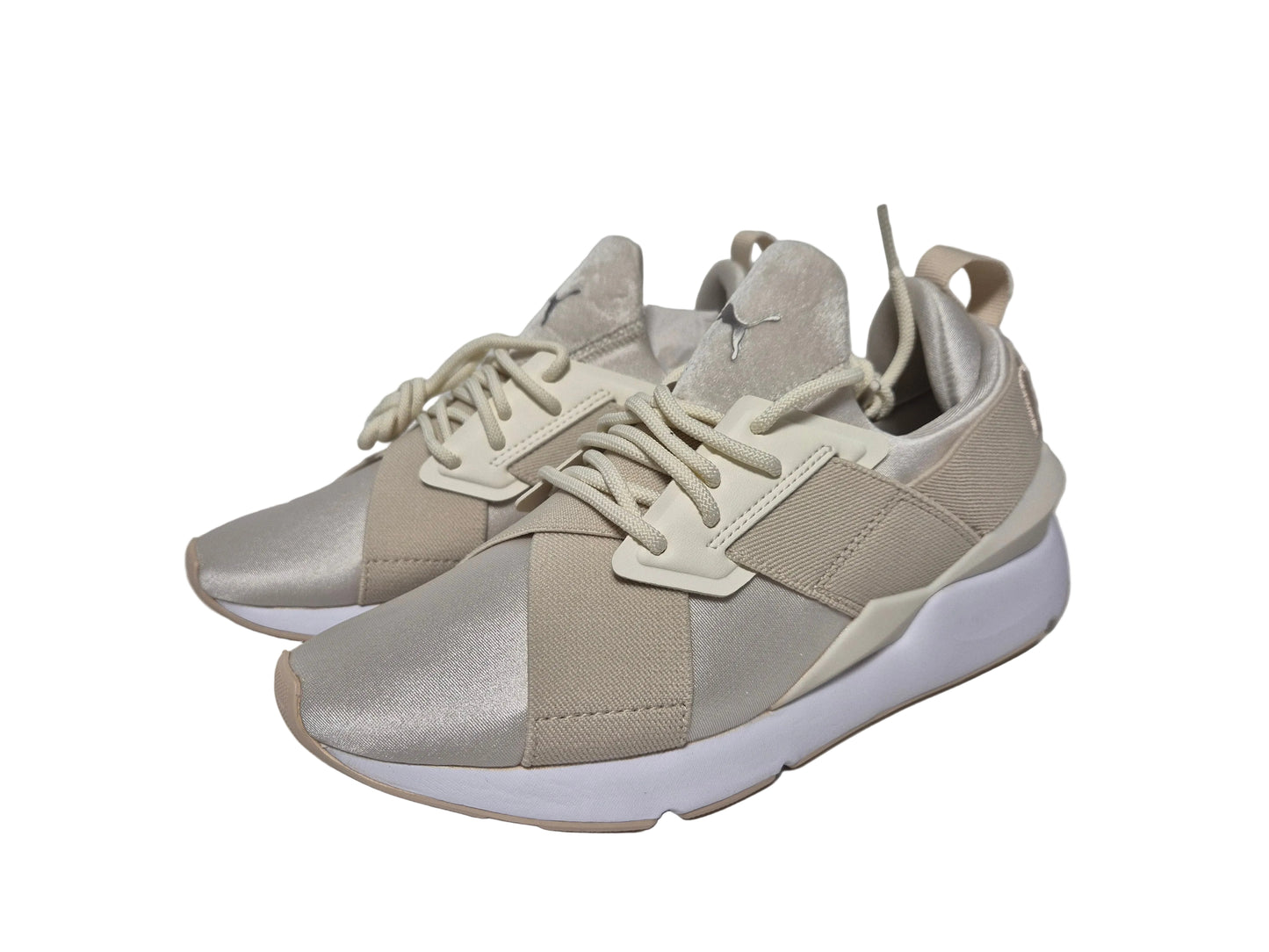 Puma Muse Satin II Wn's Sneaker, beige-weiß, Gr. 37,5