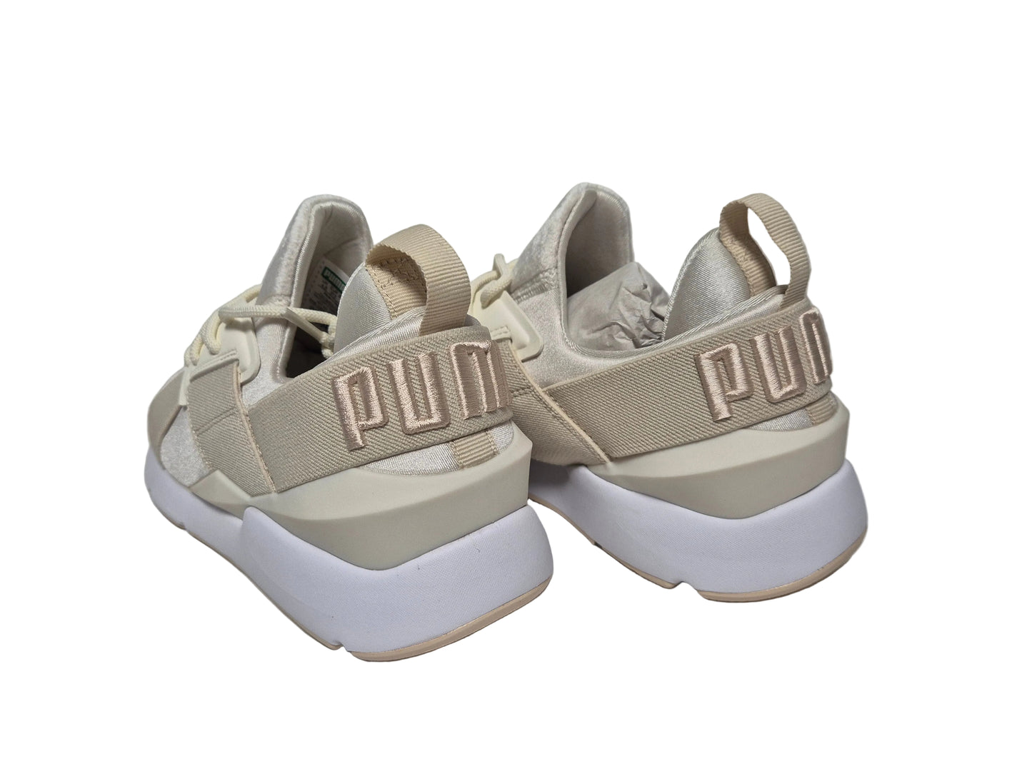 Puma Muse Satin II Wn's Sneaker, beige-weiß, Gr. 37,5