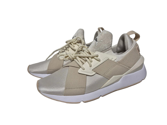 Puma Muse Satin II Wn's Sneaker, beige-weiß, Gr. 38,5