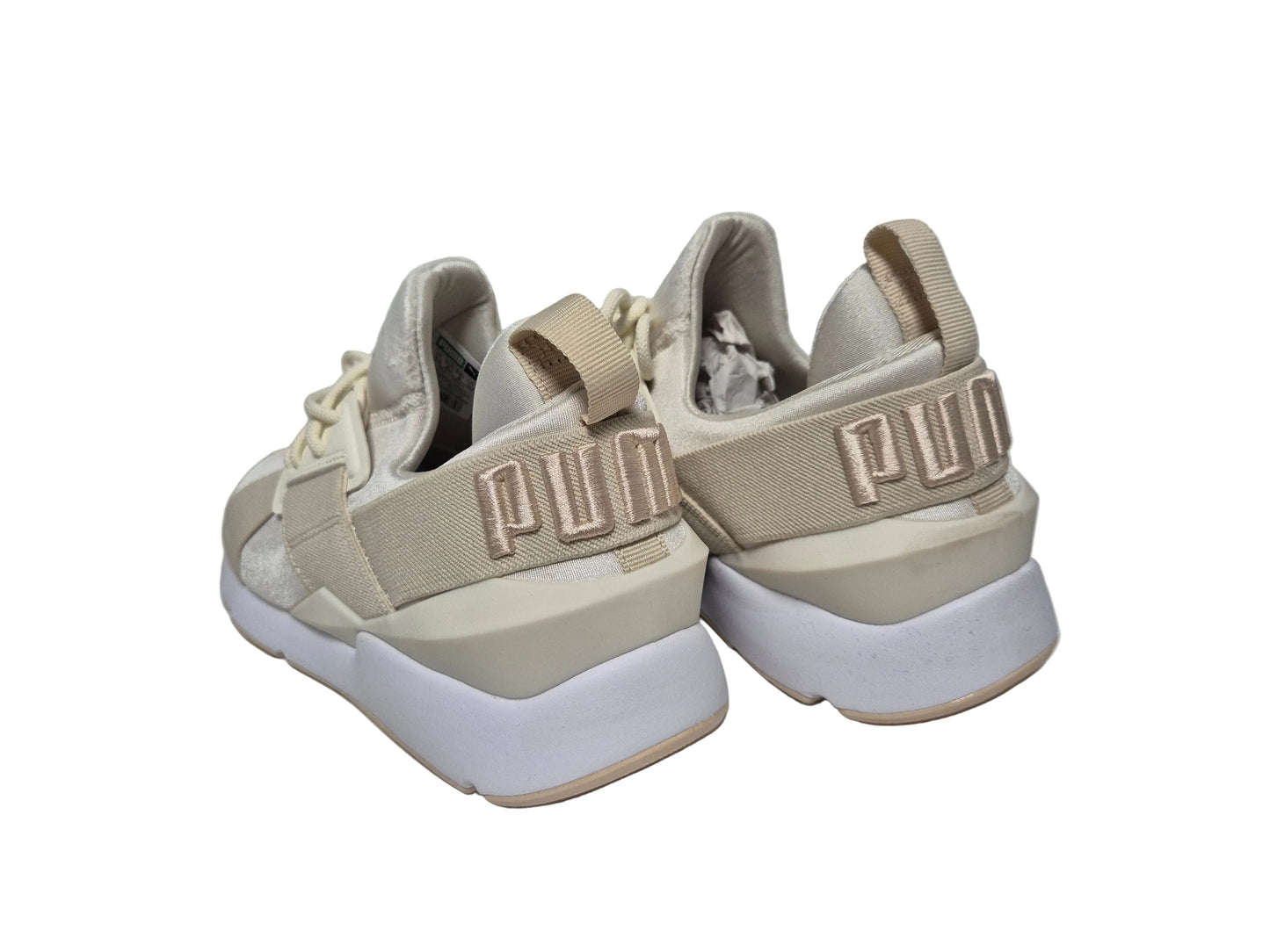 Puma Muse Satin II Wn's Sneaker, beige-weiß, Gr. 38,5