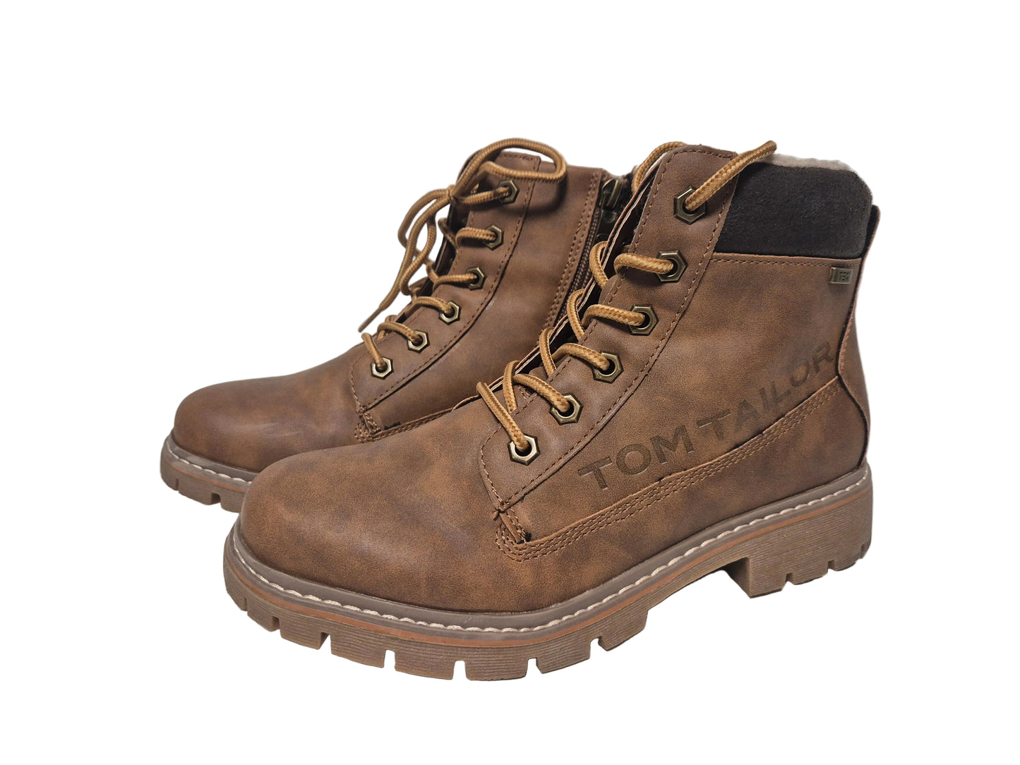 Tom Tailor Winterboots Blockabsatz, braun, Gr. 37