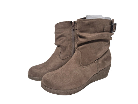 City Walk Stiefelette mit Raffungen, beige, Gr. 36