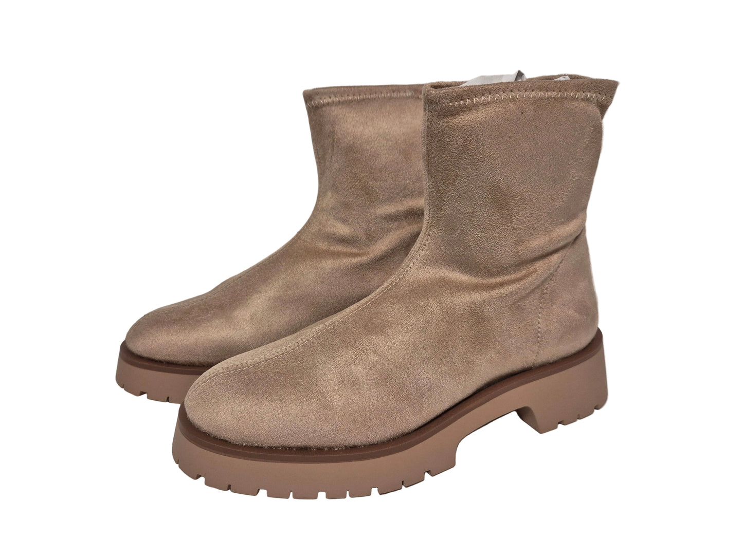 Heine Stiefelette Blockabsatz, beige, Gr. 35