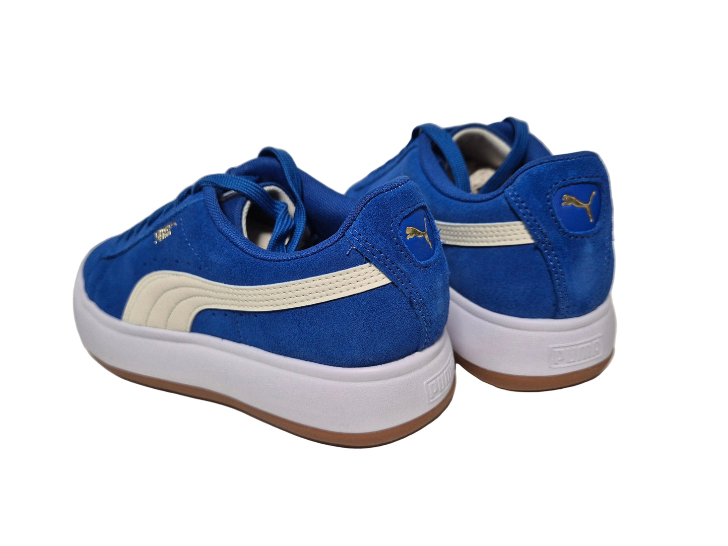 Puma Suede Mayu Sneaker, blau weiß, Gr. 38,5