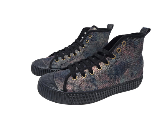 Heine Sneaker Schnürschuh, blau schwarz, Gr. 37