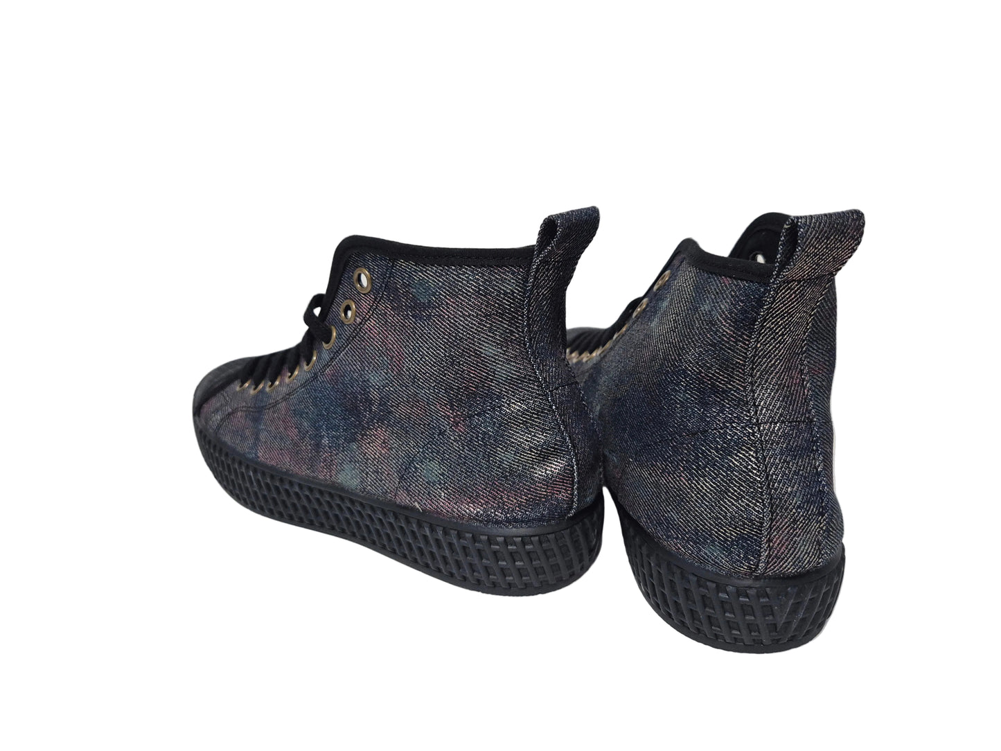 Heine Sneaker Schnürschuh, blau schwarz, Gr. 37