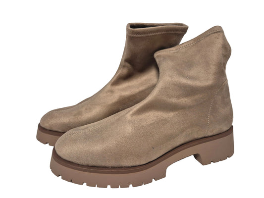 Heine Stiefelette Blockabsatz, beige, Gr. 38