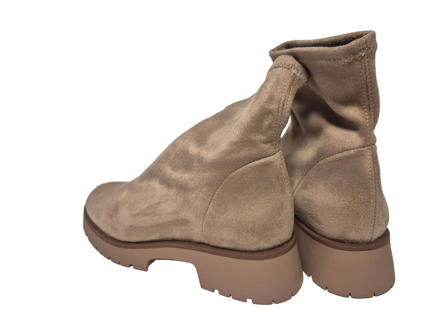 Heine Stiefelette Blockabsatz, beige, Gr. 38