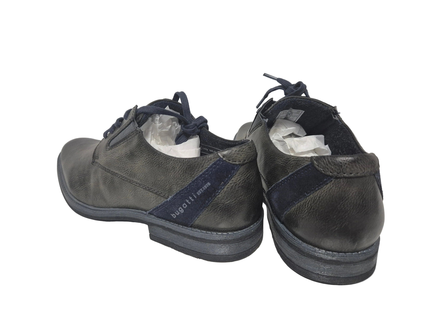 Bugatti Schnürschuhe Anzugschuhe, grau, Gr. 45