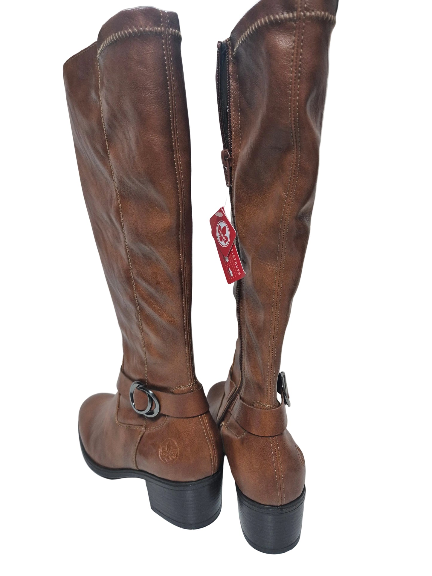 Rieker Stiefel Langschaftstiefel, cognac braun, Gr. 39