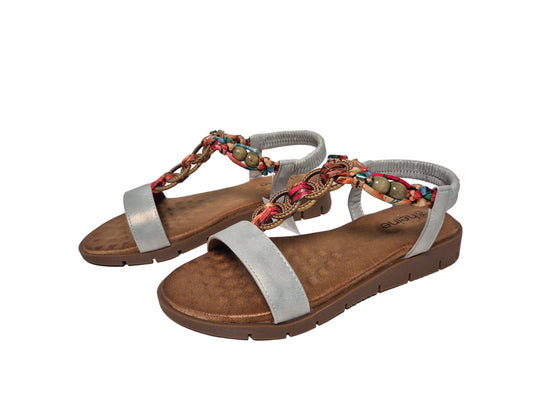 Heine Sandalen, silber bunt, Gr. 36