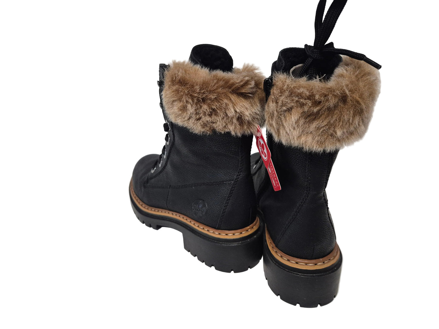 Rieker Winterboots mit Kunstfell am Schaft, schwarz, Gr. 37