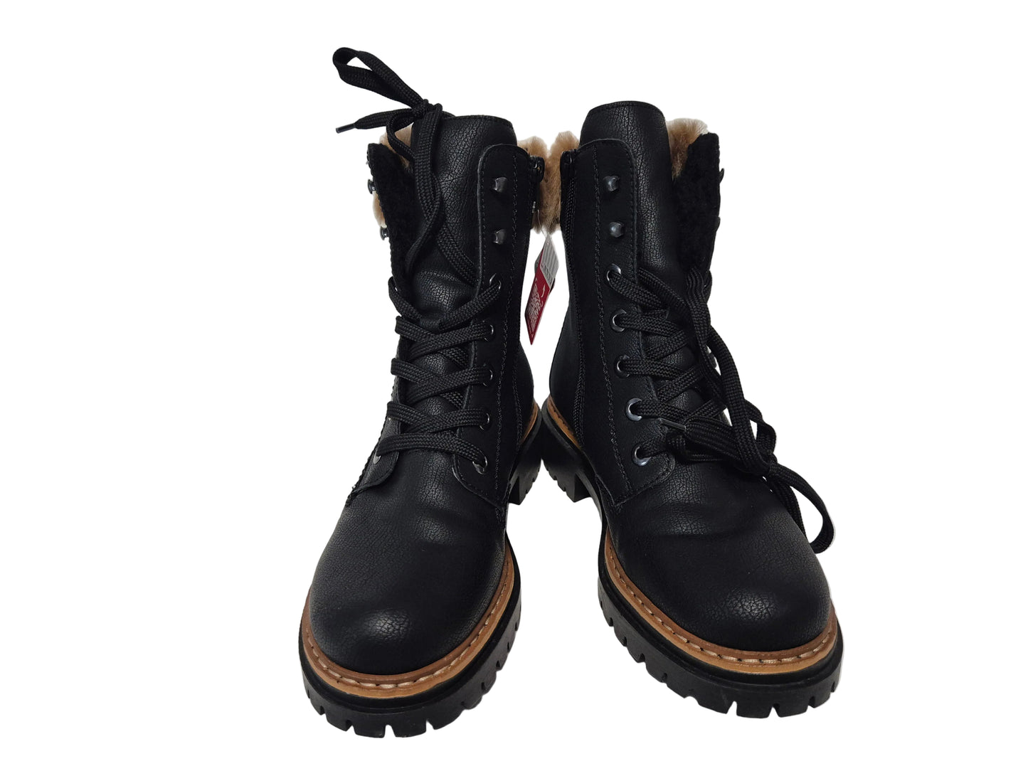 Rieker Winterboots mit Kunstfell am Schaft, schwarz, Gr. 37