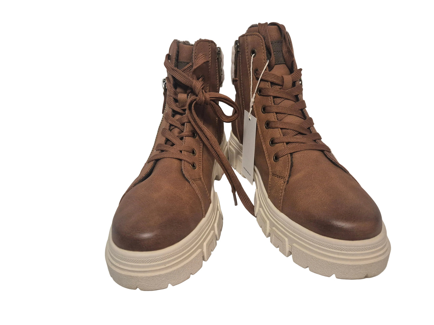 Tom Tailor Winterboots Stiefelette, cognac braun, Gr. 40