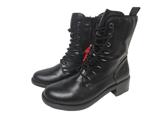 Rieker Schnürstiefelette Schnürboots, schwarz, Gr. 38