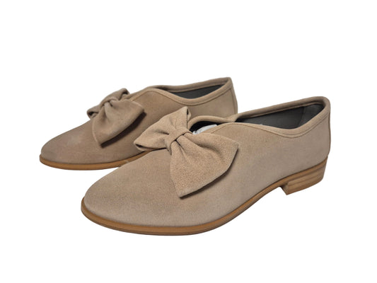 Heine Slipper Slip-On Veloursleder, sand, Gr. 35