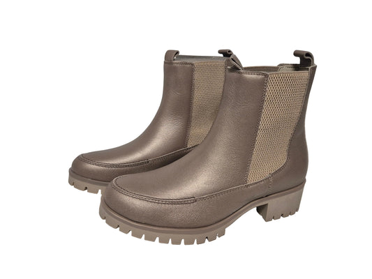Heine Ankleboots Stiefeletten aus Leder, taupe, Gr. 35