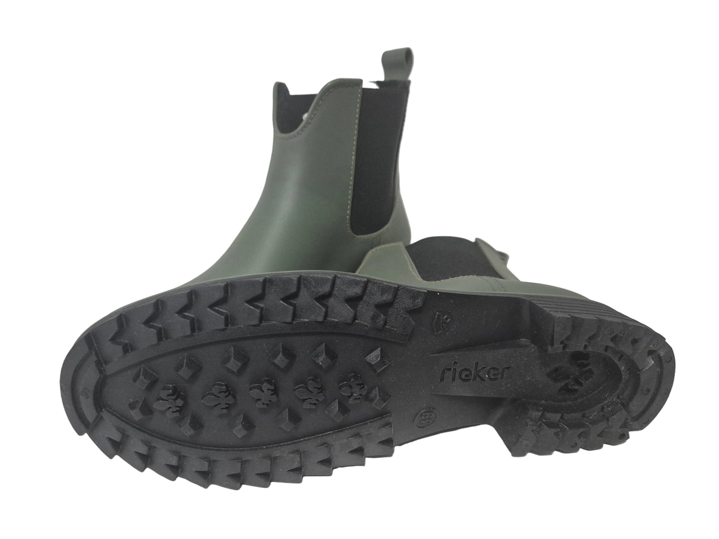 Rieker Stiefelette Kurzstiefel Gummistiefel, grün, Gr. 39